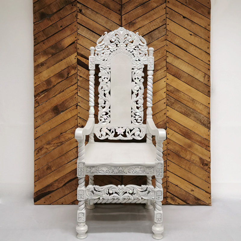 Pearlescent Throne Chair